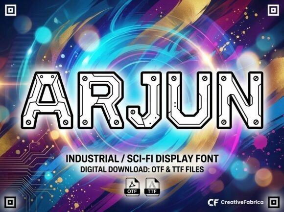 Arjun: The Futuristic Display Typeface for Bold Branding