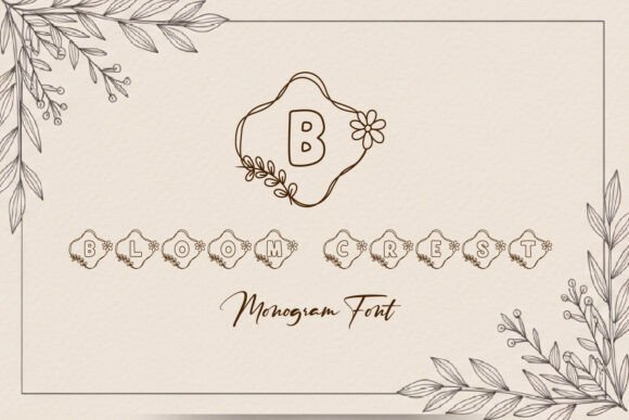 Bloom Crest Monogram: A Botanical Typeface for Creative Projects
