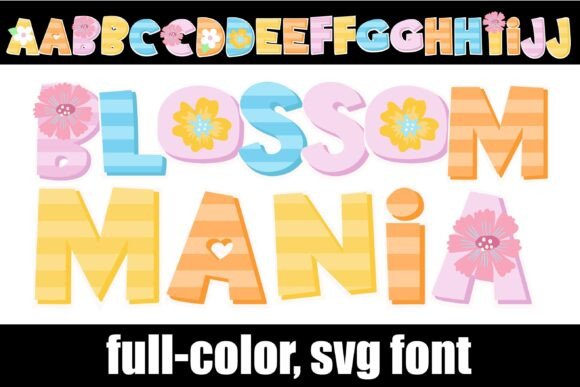 Blossom Mania: A High-Impact SVG Display Typeface