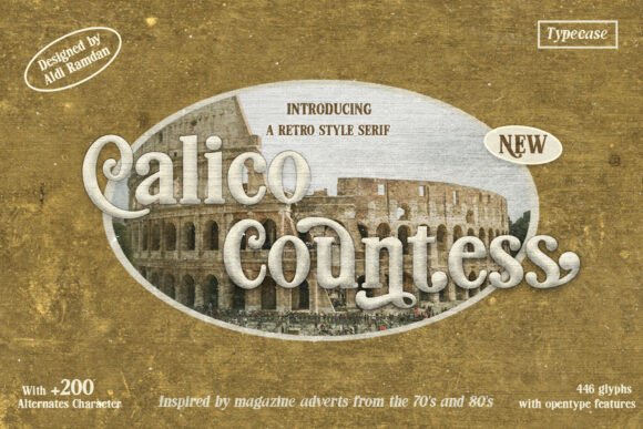 Calico Countess: A Retro Serif Font with Timeless Charm
