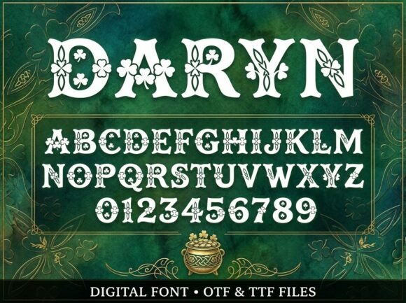 Daryn: A Bold Decorative Font for Impactful Designs