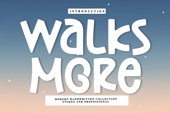 Discover Walks More: A Rhythmic Script Font for Artisanal Brands