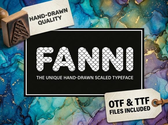 Fanni: A Handcrafted Display Font with Aquatic Texture