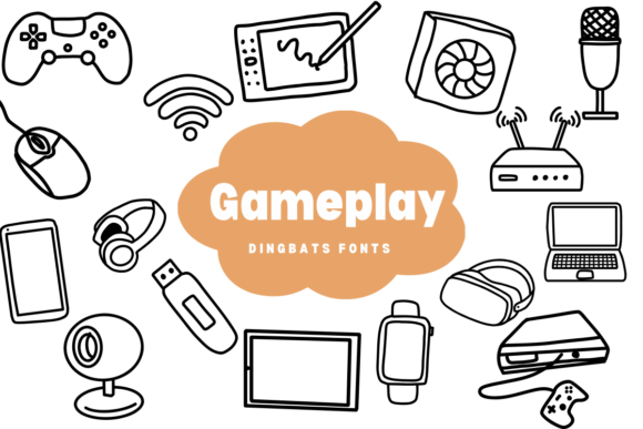 Gameplay: A Creative Sketch-Style Dingbats Font