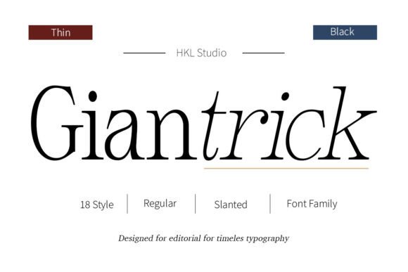 Giantrick: A Sophisticated Serif Font for Elegant Design