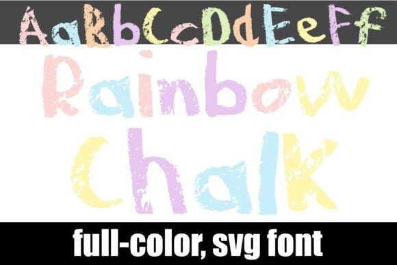 Rainbow Chalk: A Font with Nostalgic, Hand-Drawn Magic