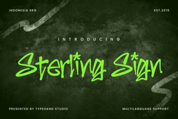Sterling Sign: Bold Handwritten Font for Urban Branding