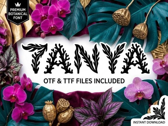 Tanya: A Decorative Display Font for Bold, Artistic Designs