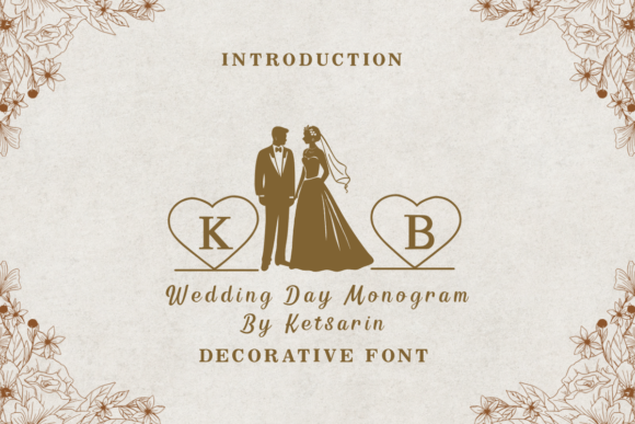 Wedding Day Monogram: A Decorative Font for Elegant Projects